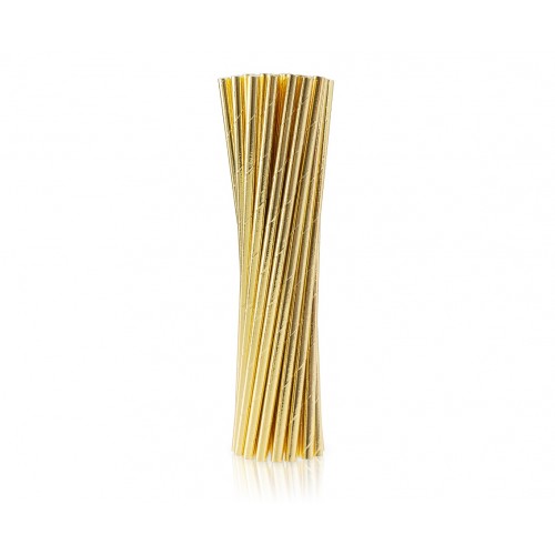 Popieriniai gėrimų šiaudeliai "GOLD"